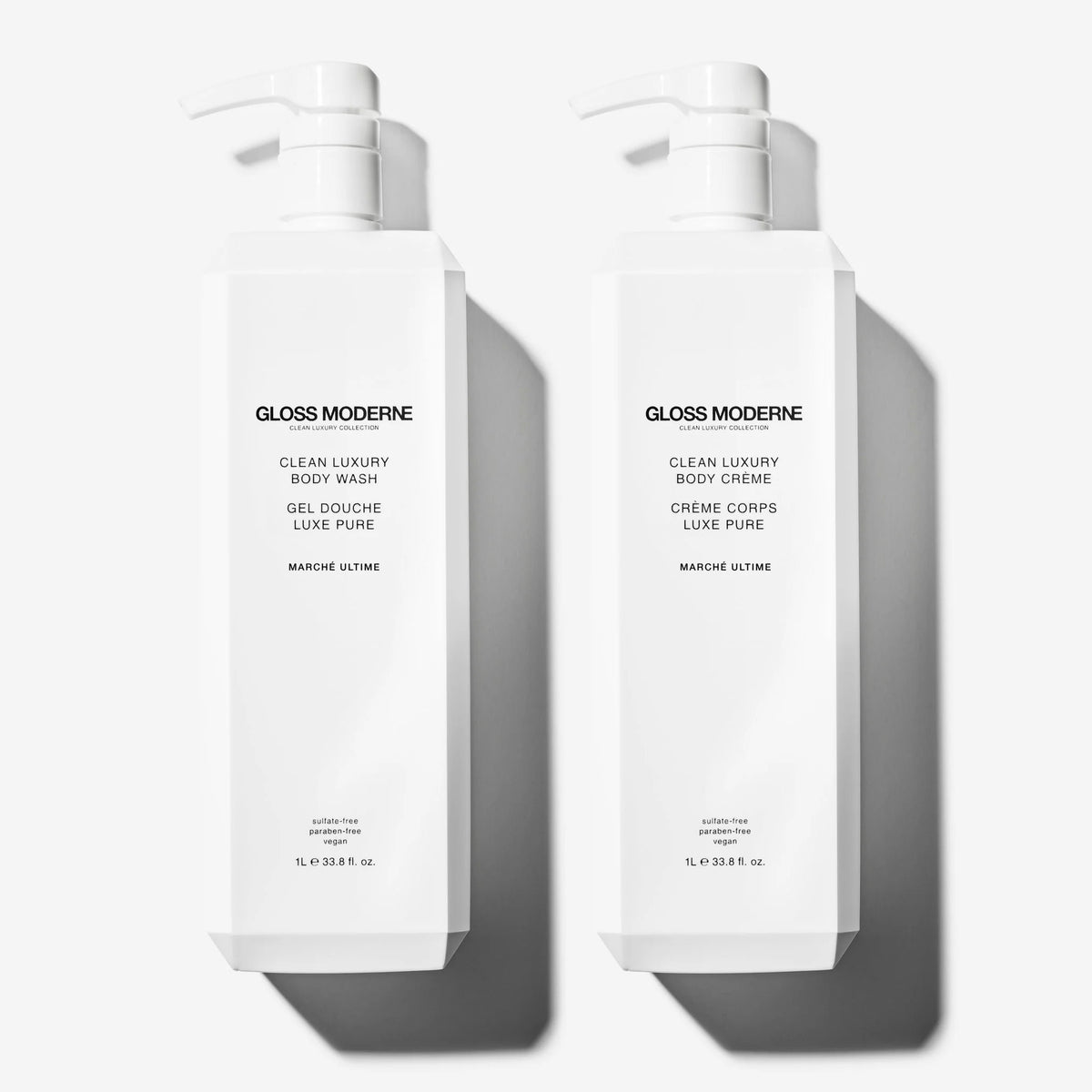 Body Wash & Body Crème Duo - Marché Ultime (Deluxe Liter Sizes)